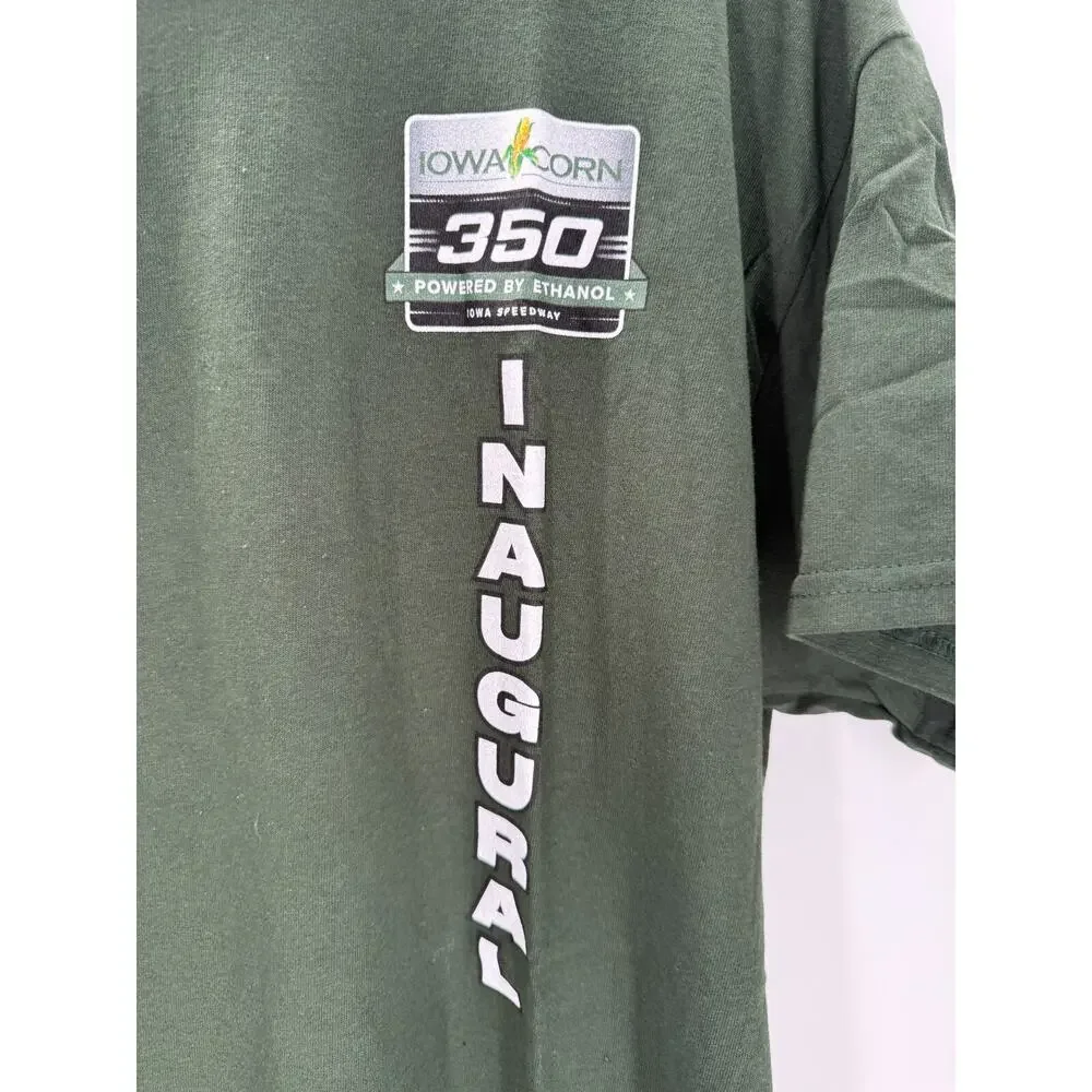 Iowa 350 Shirt NASCAR Inaugural Race Logo T Shirt Size Large Tee Green New - Picture 2 of 8